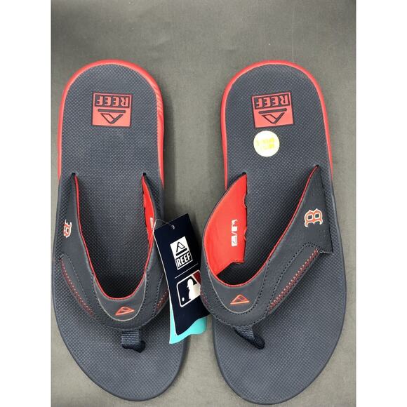 Boston Red Sox REEF Fanning x MLB Bottle Opener Sandals Flip Flops Mens 10 NWT main image 9
